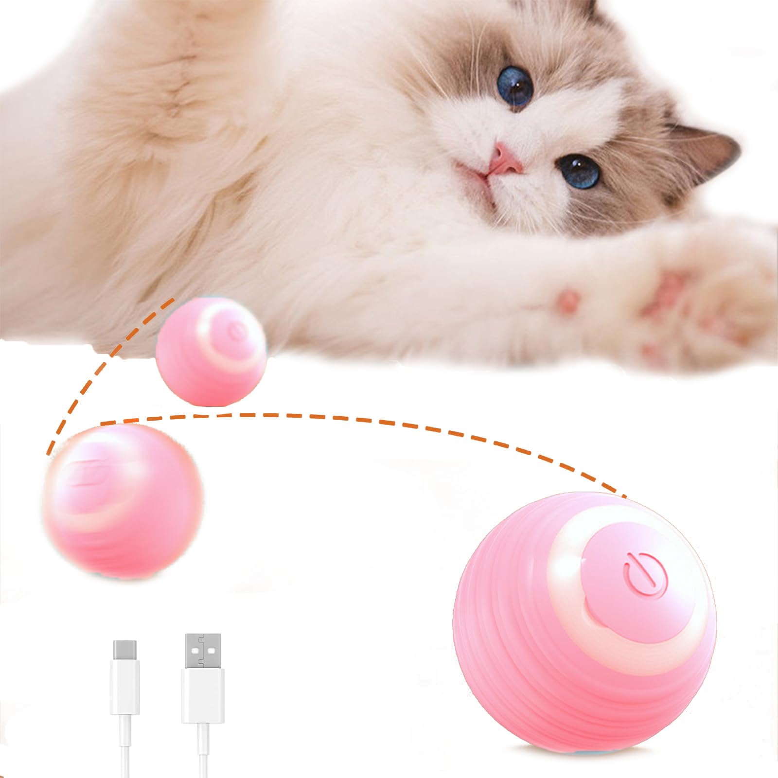 Trumoon Smart Rolling Cat Ball - Rechargeable