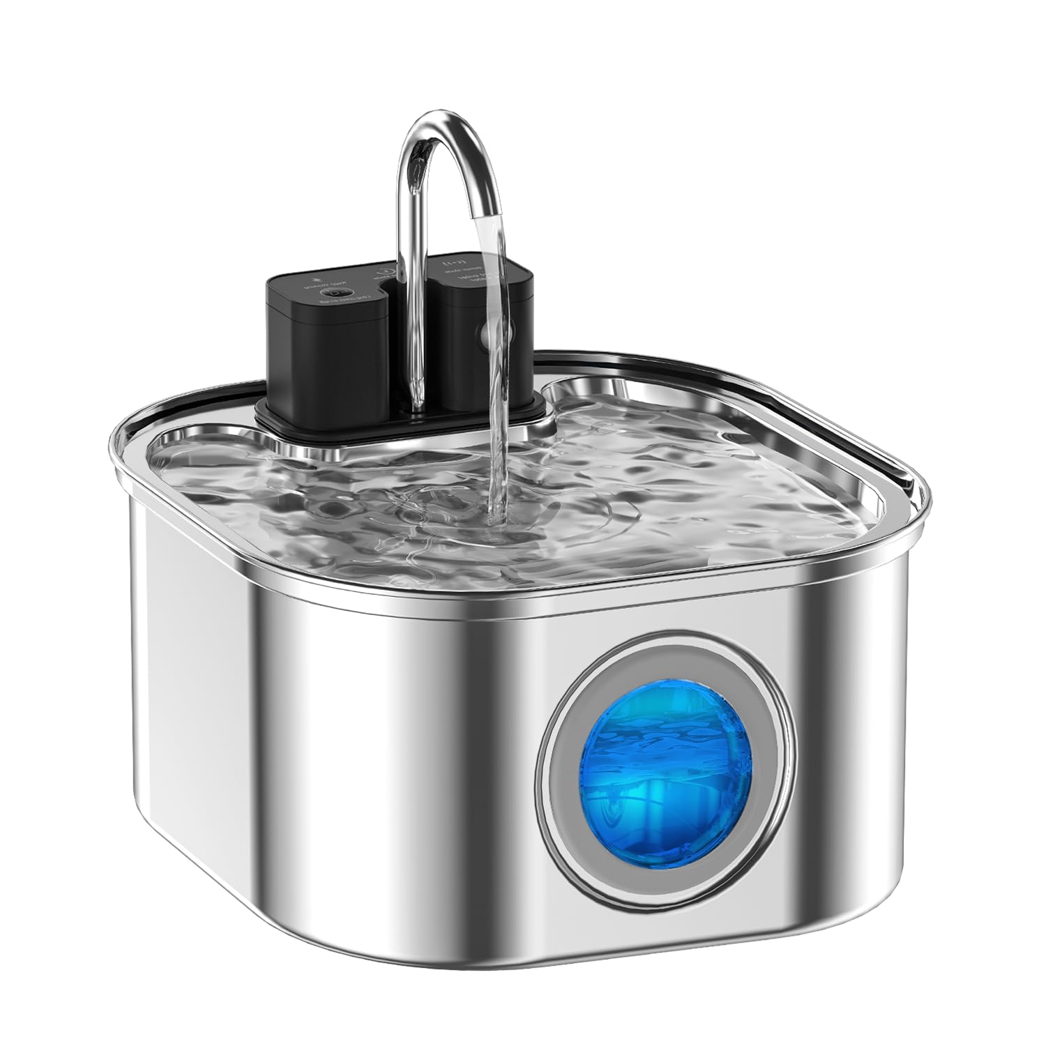 Wireless Cat Fountain - Rechargeable Stainless Steel Water Dispenser