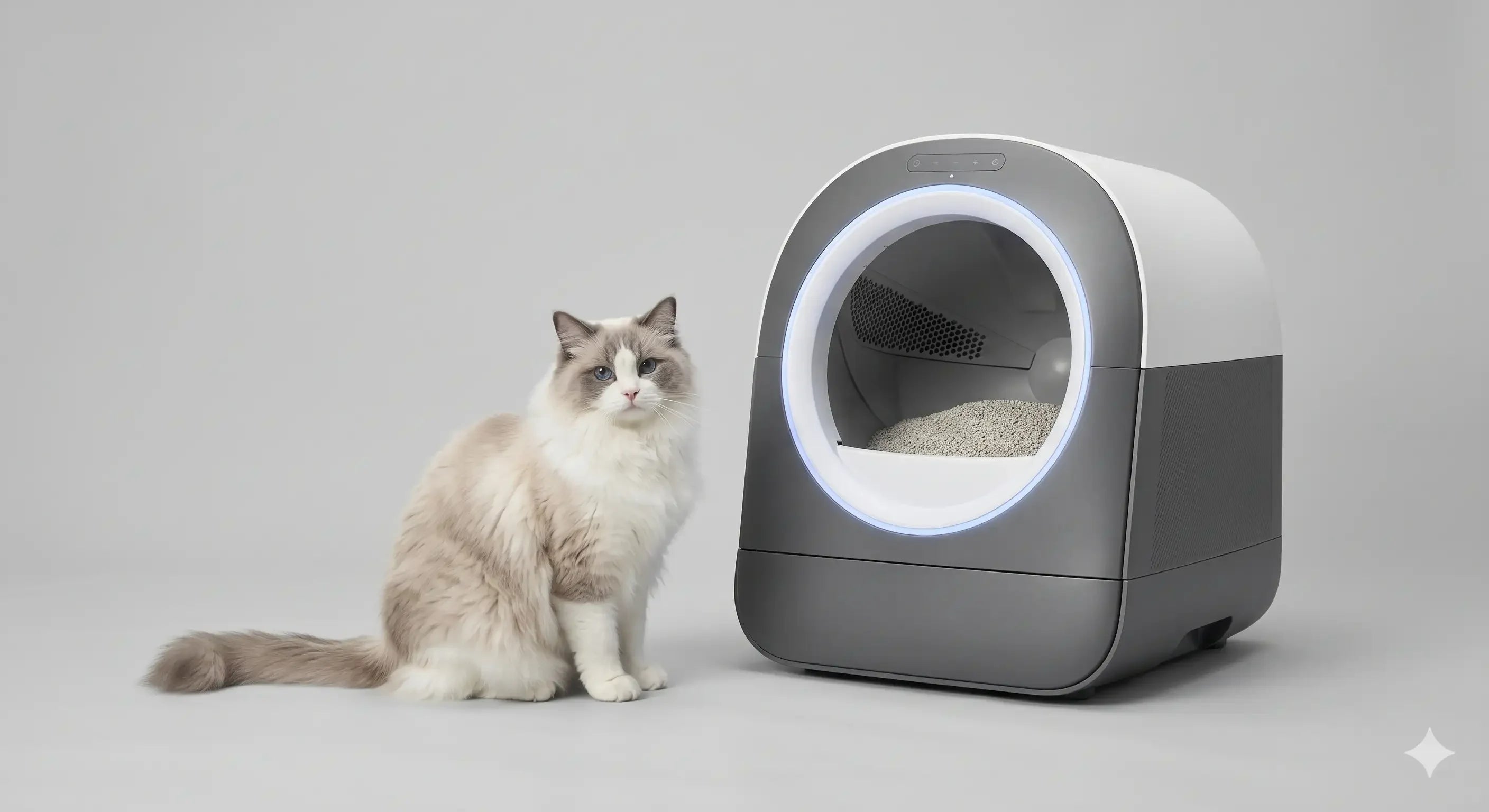 Premium auto clean smart cat litter boxes with odor control