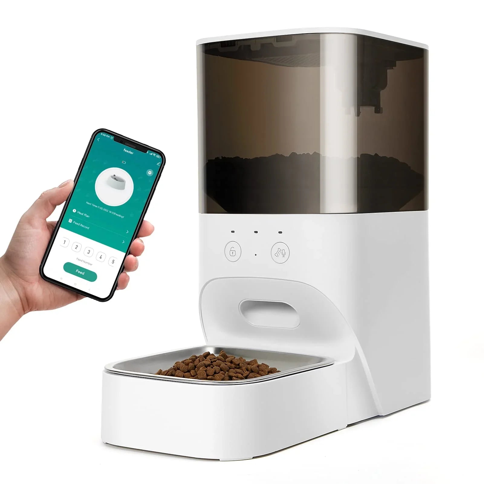 boqii 4L automatic cat feeder with smartphone app control