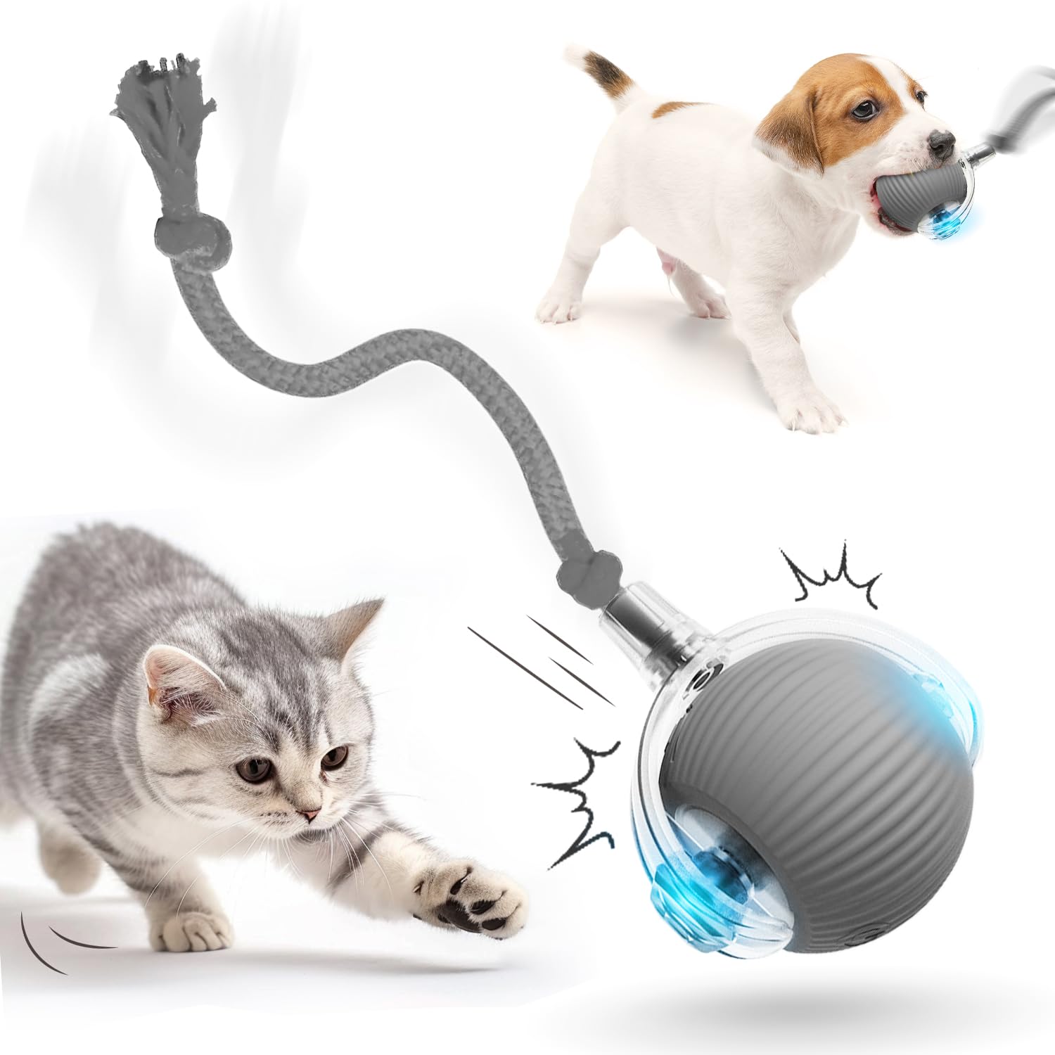 HOAIME Smart Cat Play Balls 2026 - Self-Rolling Interactive Toy for Pets