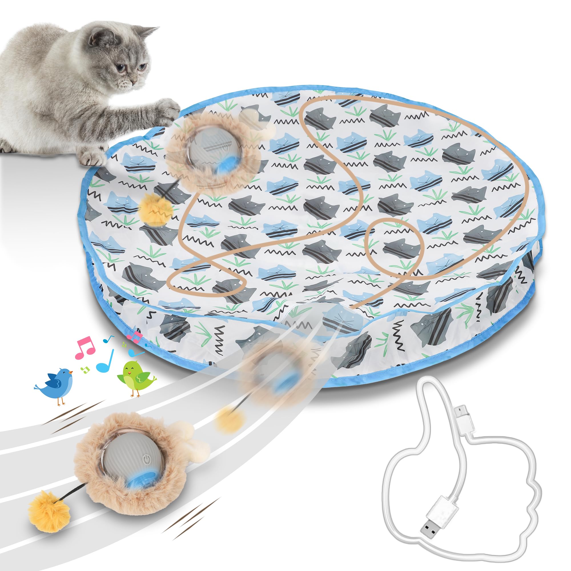 Smart Rolling Cat Play Balls