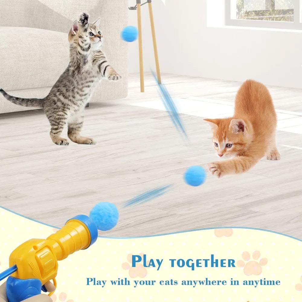 Pompom Cat Ball Shooter - Indoor Play Toy