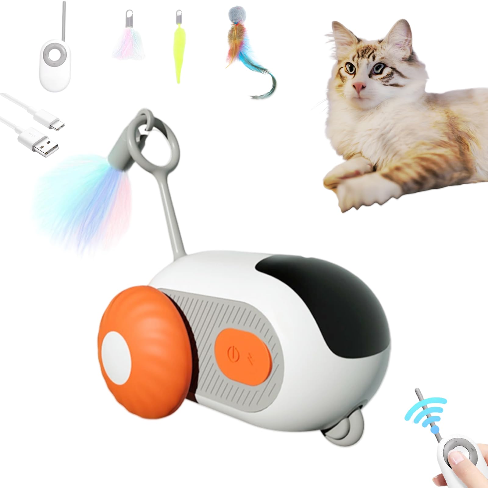 Turbo Tail 2.0 Feathery Mouse Cat Toy