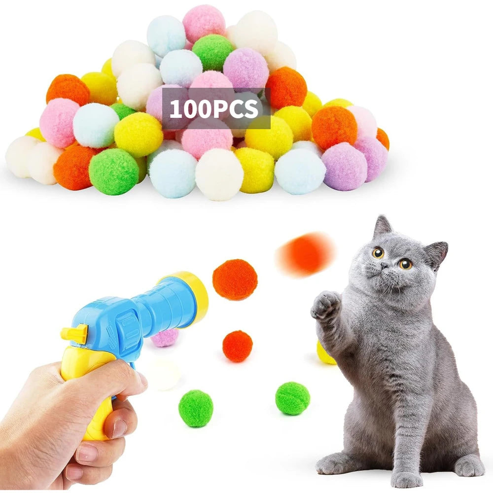 Pompom Cat Ball Shooter - Indoor Play Toy