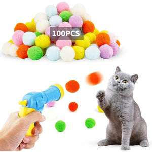 Pompom Cat Ball Shooter - Indoor Play Toy