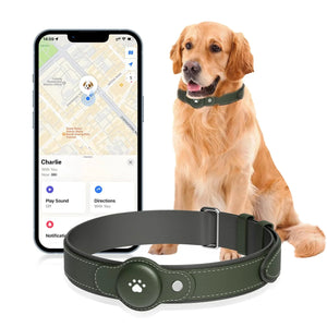 BONSO 2-in-1 green GPS dog collar with real-time location tracker