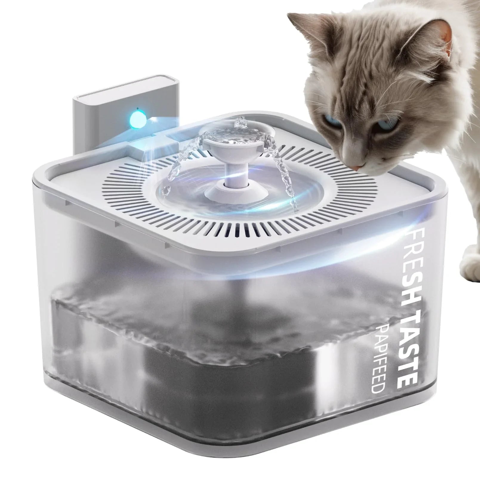 PAPIFEED wireless cat water fountain with motion sensor