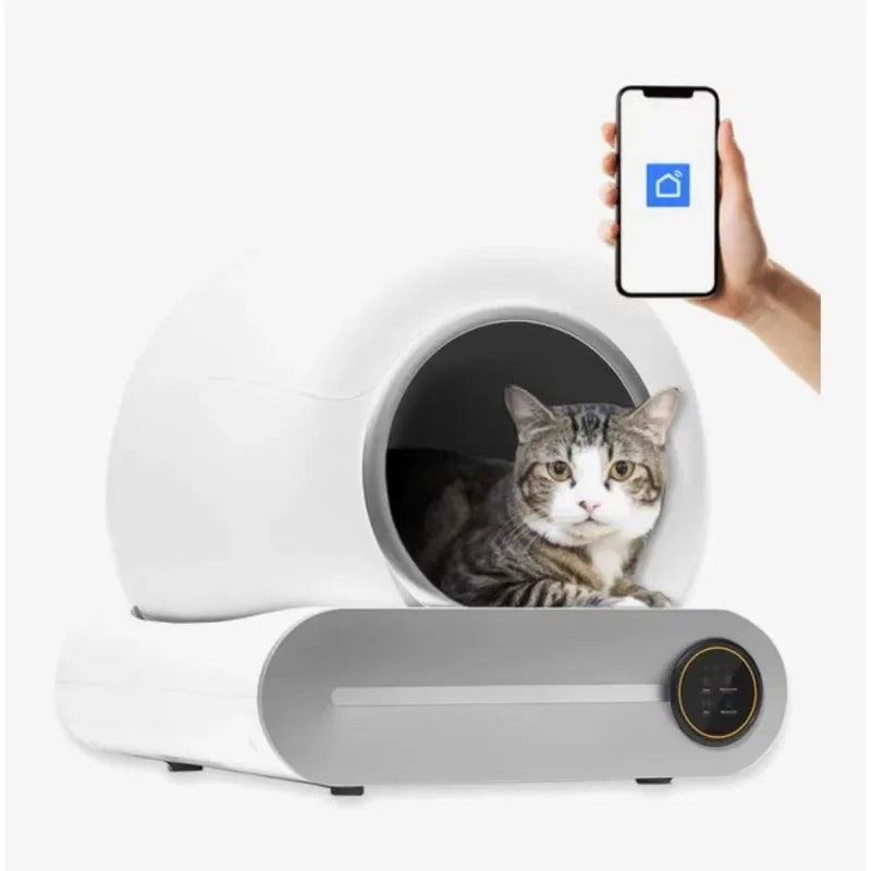 SmartPetPulse automatic cat toilet setup and accessories