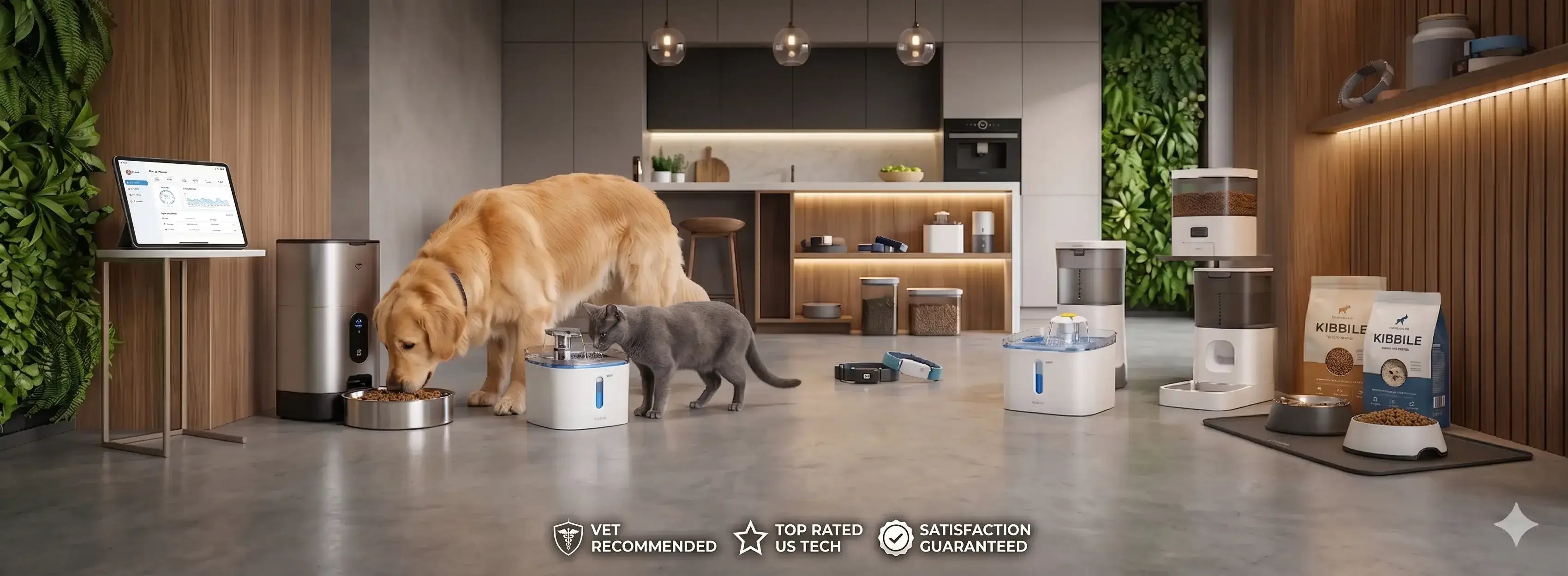 A dog wearing a smart health tracking collar from SmartPetPulse US premium pet tech collection